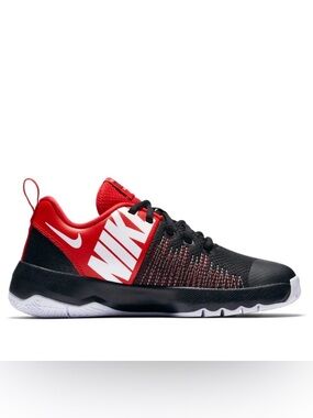 Nike Kids Black Red Team Hustle Quick 922680-002 Basketball Shoes Size 6Y